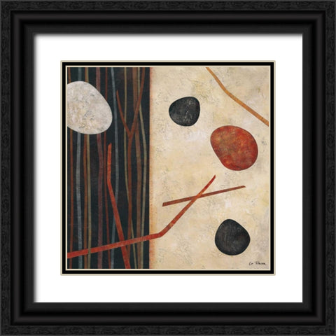 Sticks and Stones I Black Ornate Wood Framed Art Print with Double Matting by Porter, Glenys
