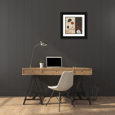 Sticks and Stones II Black Ornate Wood Framed Art Print with Double Matting by Porter, Glenys