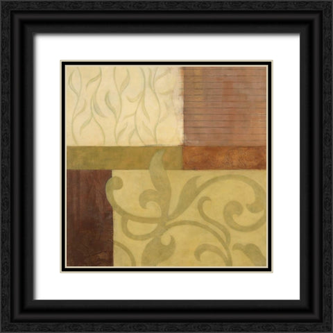 Garden Terrace I Black Ornate Wood Framed Art Print with Double Matting by Porter, Glenys
