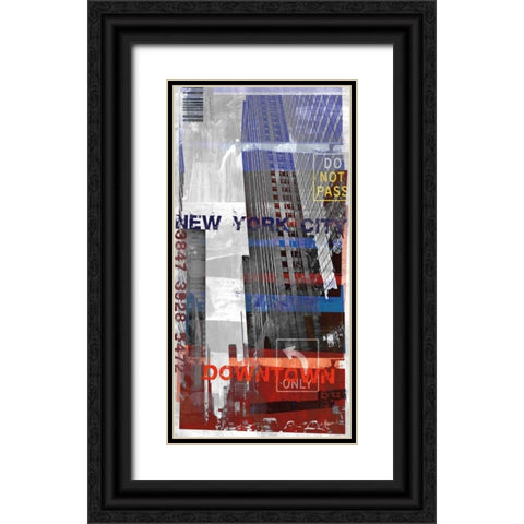 New York Sky II Black Ornate Wood Framed Art Print with Double Matting by Pfrommer, Sven