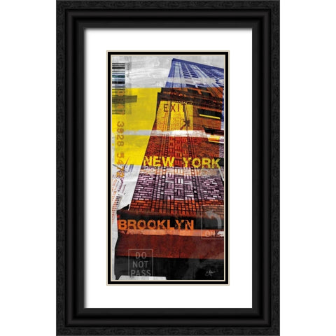 New York Sky III Black Ornate Wood Framed Art Print with Double Matting by Pfrommer, Sven