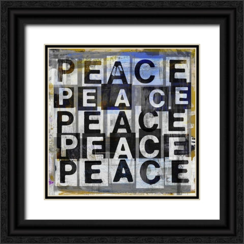 Peace Black Ornate Wood Framed Art Print with Double Matting by Pfrommer, Sven