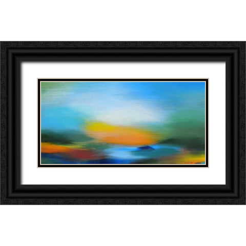 A Time to Revisit Black Ornate Wood Framed Art Print with Double Matting by Posillico, Leo