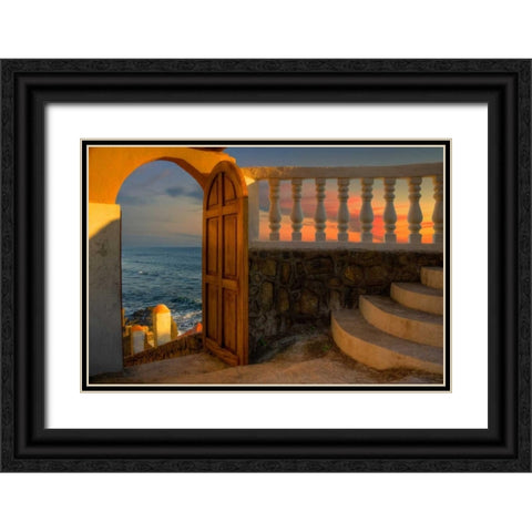 Temptation Black Ornate Wood Framed Art Print with Double Matting by Patch, Dan