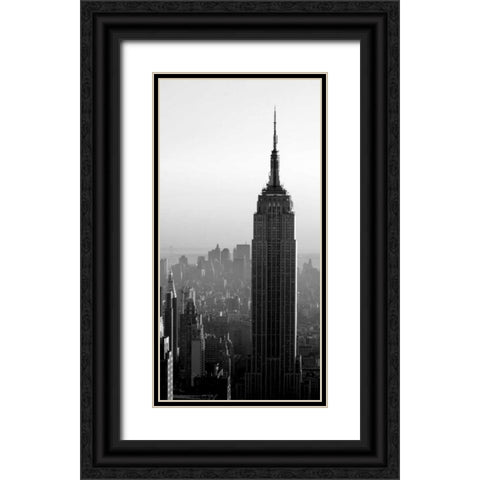 Empire State Black Ornate Wood Framed Art Print with Double Matting by PhotoINC Studio
