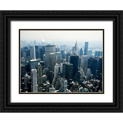 Manhattan Black Ornate Wood Framed Art Print with Double Matting by PhotoINC Studio