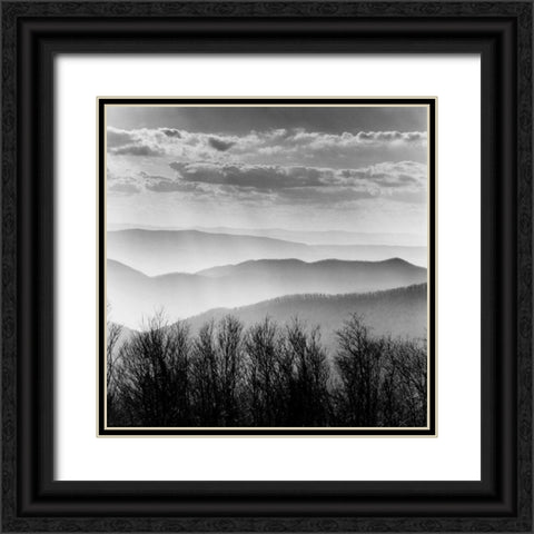 Misty Mountains Black Ornate Wood Framed Art Print with Double Matting by PhotoINC Studio