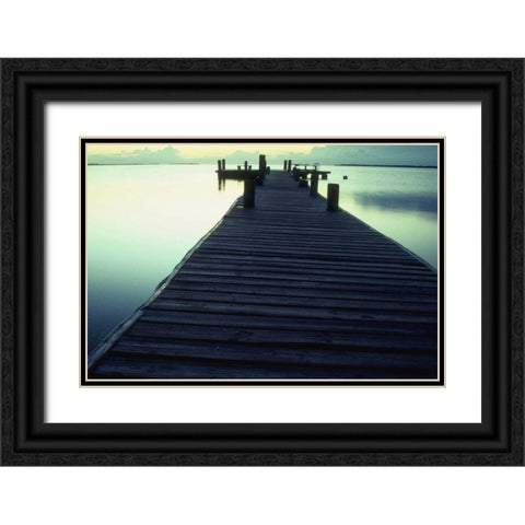 Pier 1 Black Ornate Wood Framed Art Print with Double Matting by PhotoINC Studio