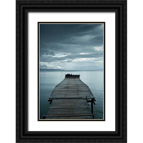 Pier 2 Black Ornate Wood Framed Art Print with Double Matting by PhotoINC Studio