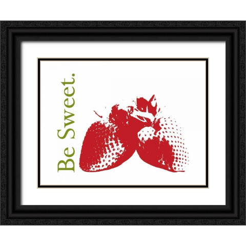 Be Sweet Black Ornate Wood Framed Art Print with Double Matting by Proctor, Tenisha