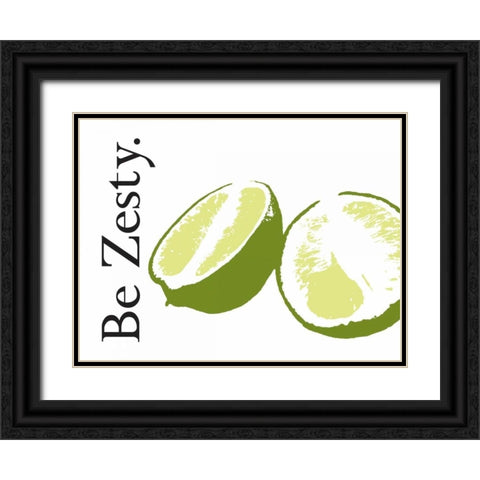 Be Zesty Black Ornate Wood Framed Art Print with Double Matting by Proctor, Tenisha