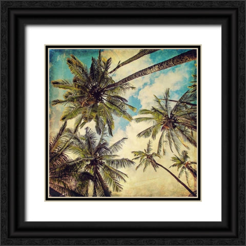 Kauai Island Palms Black Ornate Wood Framed Art Print with Double Matting by Price, Melanie Alexandra
