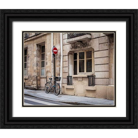 Parked at Ile Saint-Louis Black Ornate Wood Framed Art Print with Double Matting by Price, Melanie Alexandra