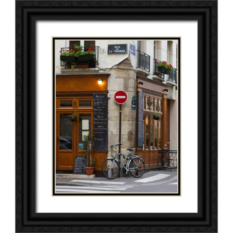 Rue de la Colombe Black Ornate Wood Framed Art Print with Double Matting by Price, Melanie Alexandra