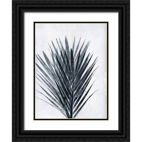 Palm 2 Grey Black Ornate Wood Framed Art Print with Double Matting by Folcarelli, Pernille