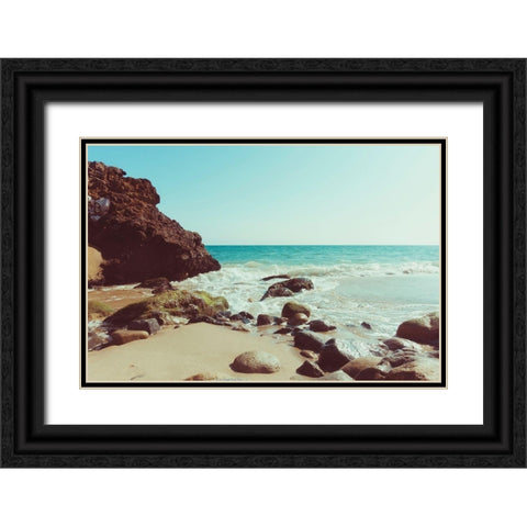 Santa Monica Beach Vibes No. 2 Black Ornate Wood Framed Art Print with Double Matting by Quintero, Sonja