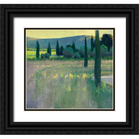 Evening at the Chateau Black Ornate Wood Framed Art Print with Double Matting by Roberts, Ian