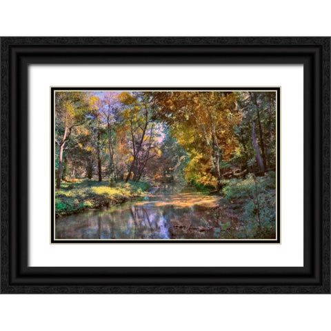 Autumn in The Afternoon Black Ornate Wood Framed Art Print with Double Matting by Rivera, John