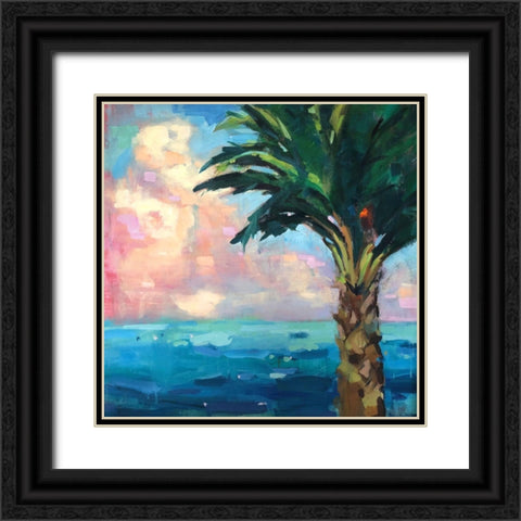 Palm Black Ornate Wood Framed Art Print with Double Matting by Railsback, Page Pearson