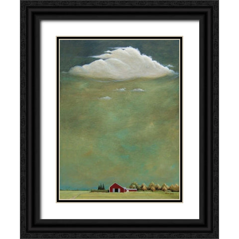 Bridgehampton Black Ornate Wood Framed Art Print with Double Matting by Romm, Steve
