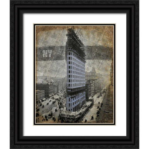 New York I Black Ornate Wood Framed Art Print with Double Matting by Roberts, Art