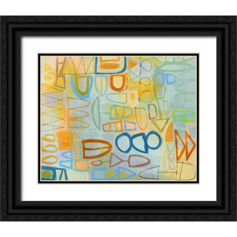 Duet Series III Black Ornate Wood Framed Art Print with Double Matting by Richardson-Baughman, Janet