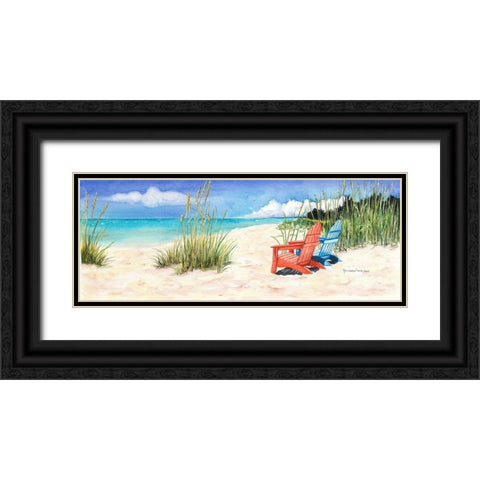 Happiness Isâ€¦ Black Ornate Wood Framed Art Print with Double Matting by Reichow, Christine