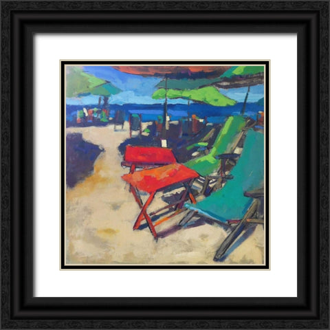 Playa Black Ornate Wood Framed Art Print with Double Matting by Railsback, Page Pearson