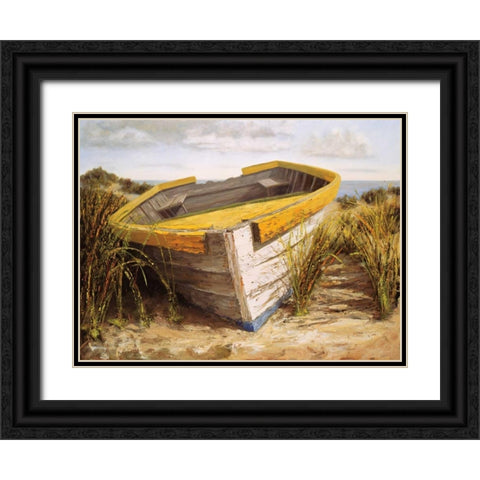 Vineyard Launch Black Ornate Wood Framed Art Print with Double Matting by Soderlund, Karl