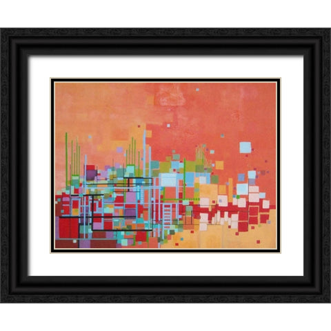Beach Party Black Ornate Wood Framed Art Print with Double Matting by Shannon, Carol Joy