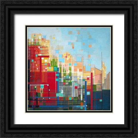 Neighborhood 8 Meridian Black Ornate Wood Framed Art Print with Double Matting by Shannon, Carol Joy