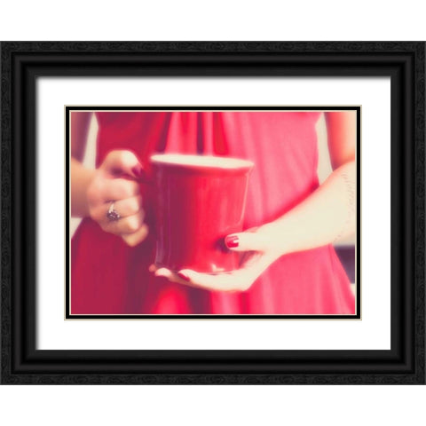Good Morning Darling Black Ornate Wood Framed Art Print with Double Matting by Soffia, Myan