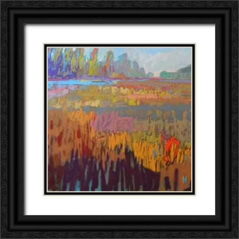 Colorfield XXII Black Ornate Wood Framed Art Print with Double Matting by Schmidt, Jane