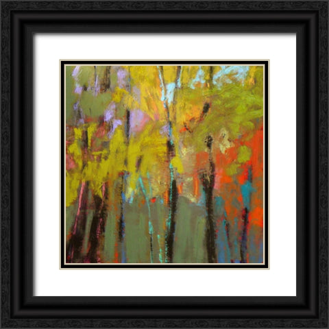 Trees Three Black Ornate Wood Framed Art Print with Double Matting by Schmidt, Jane