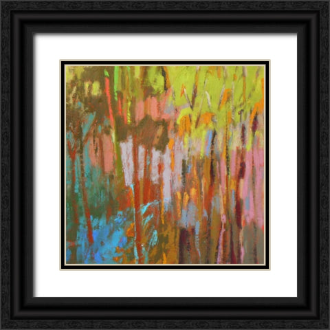 Trees Two Black Ornate Wood Framed Art Print with Double Matting by Schmidt, Jane