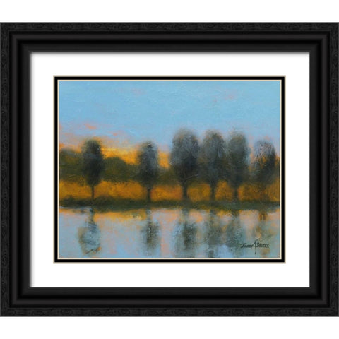 Line of Reflections Black Ornate Wood Framed Art Print with Double Matting by Stotts, Thomas