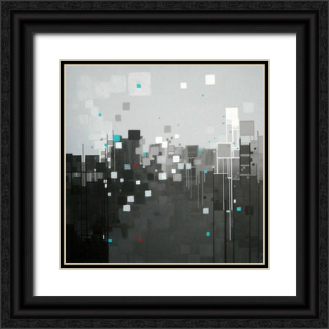 Monochrome I Black Ornate Wood Framed Art Print with Double Matting by Shannon, Carol Joy