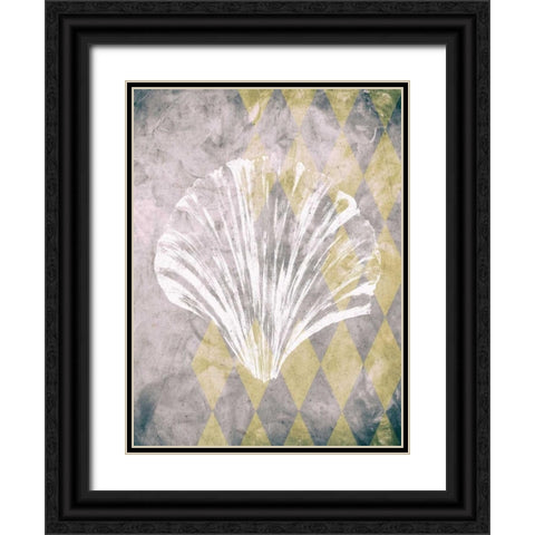 Vintage Harlequin Shell 2 Black Ornate Wood Framed Art Print with Double Matting by Soave, Alicia