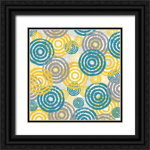 New Circles 2 Black Ornate Wood Framed Art Print with Double Matting by Soave, Alicia