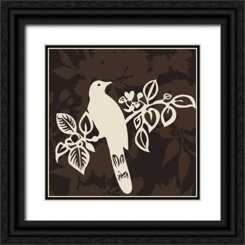 Song Bird 2 Black Ornate Wood Framed Art Print with Double Matting by Svane, Jette