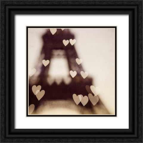 City of Love Black Ornate Wood Framed Art Print with Double Matting by Suchocki, Irene