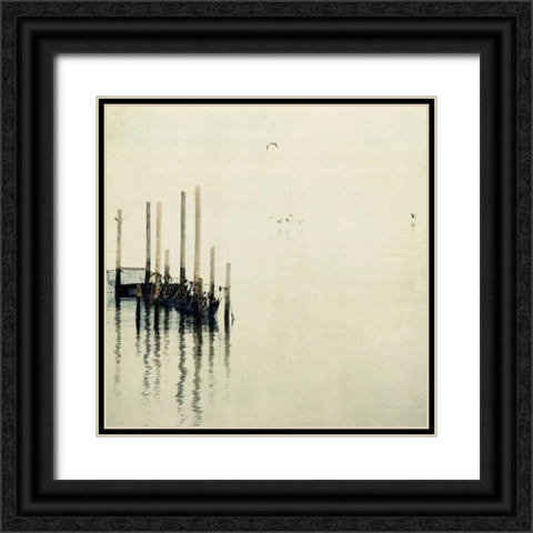 Still Waters Black Ornate Wood Framed Art Print with Double Matting by Suchocki, Irene