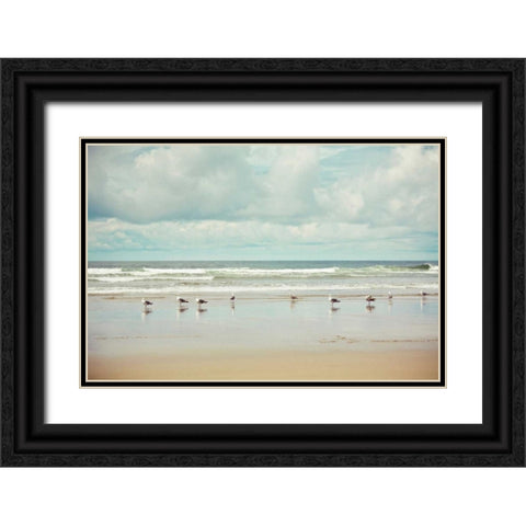 Beachcombing Black Ornate Wood Framed Art Print with Double Matting by Suchocki, Irene