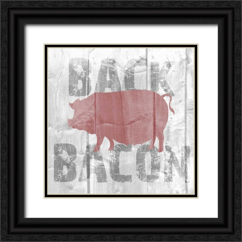 Back Bacon Black Ornate Wood Framed Art Print with Double Matting by Soave, Alicia