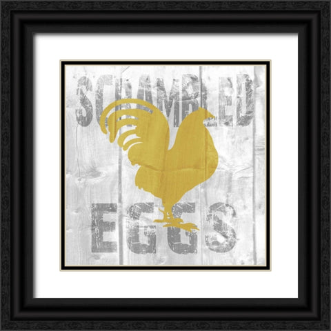 Scrambled Eggs Black Ornate Wood Framed Art Print with Double Matting by Soave, Alicia