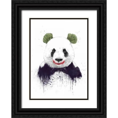 Joker Face Black Ornate Wood Framed Art Print with Double Matting by Solti, Balazs