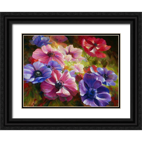 Precious Jewels Black Ornate Wood Framed Art Print with Double Matting by Styles, Emma
