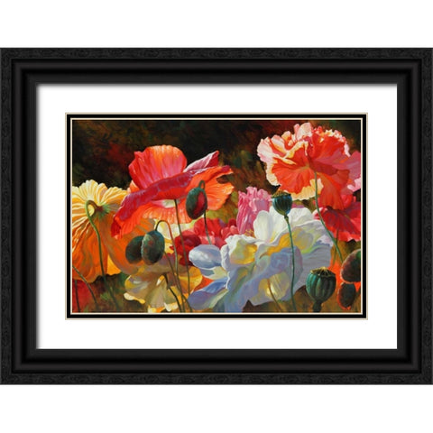 Summer Radiance Black Ornate Wood Framed Art Print with Double Matting by Styles, Emma