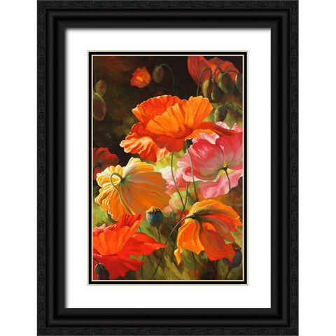 Springtime Blossoms Black Ornate Wood Framed Art Print with Double Matting by Styles, Emma
