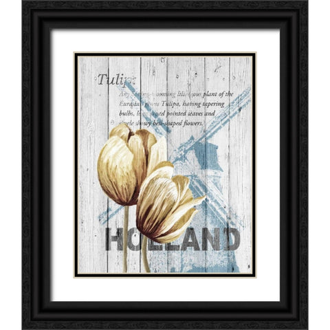 Holland Tulips Black Ornate Wood Framed Art Print with Double Matting by Soave, Alicia